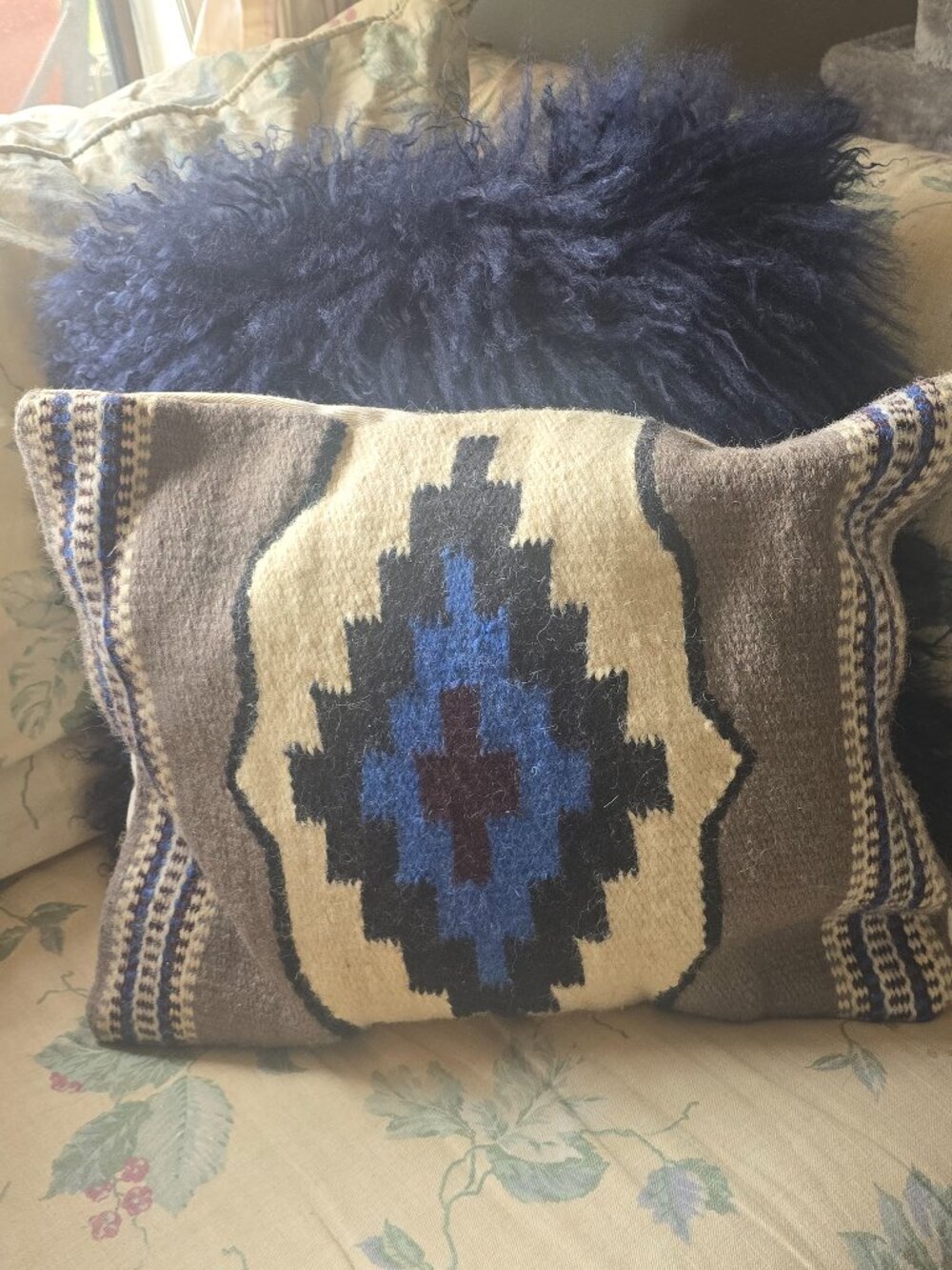 Southwest El Paso Saddlebag Co Wool Throw Pillow 17×14